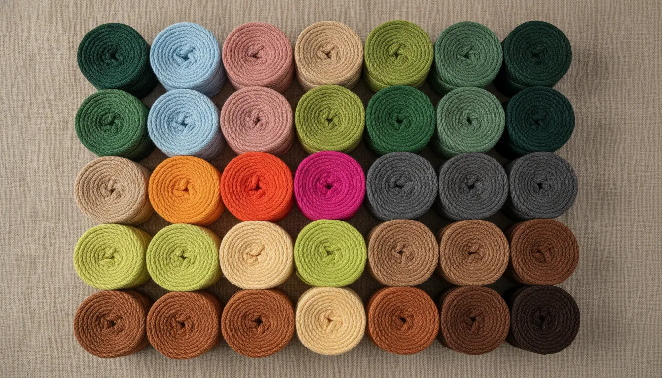 Skeins of rope in all twelve colors